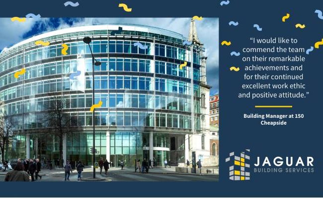 Excellent audit scores for the team at 150 Cheapside