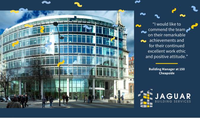 Excellent audit scores for the team at 150 Cheapside
