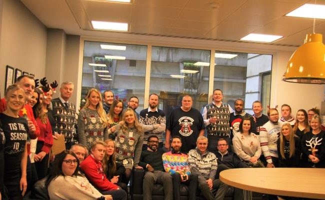 It’s Christmas Jumper Day at Jaguar’s Head Office…
