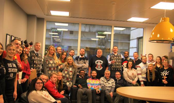 It’s Christmas Jumper Day at Jaguar’s Head Office…